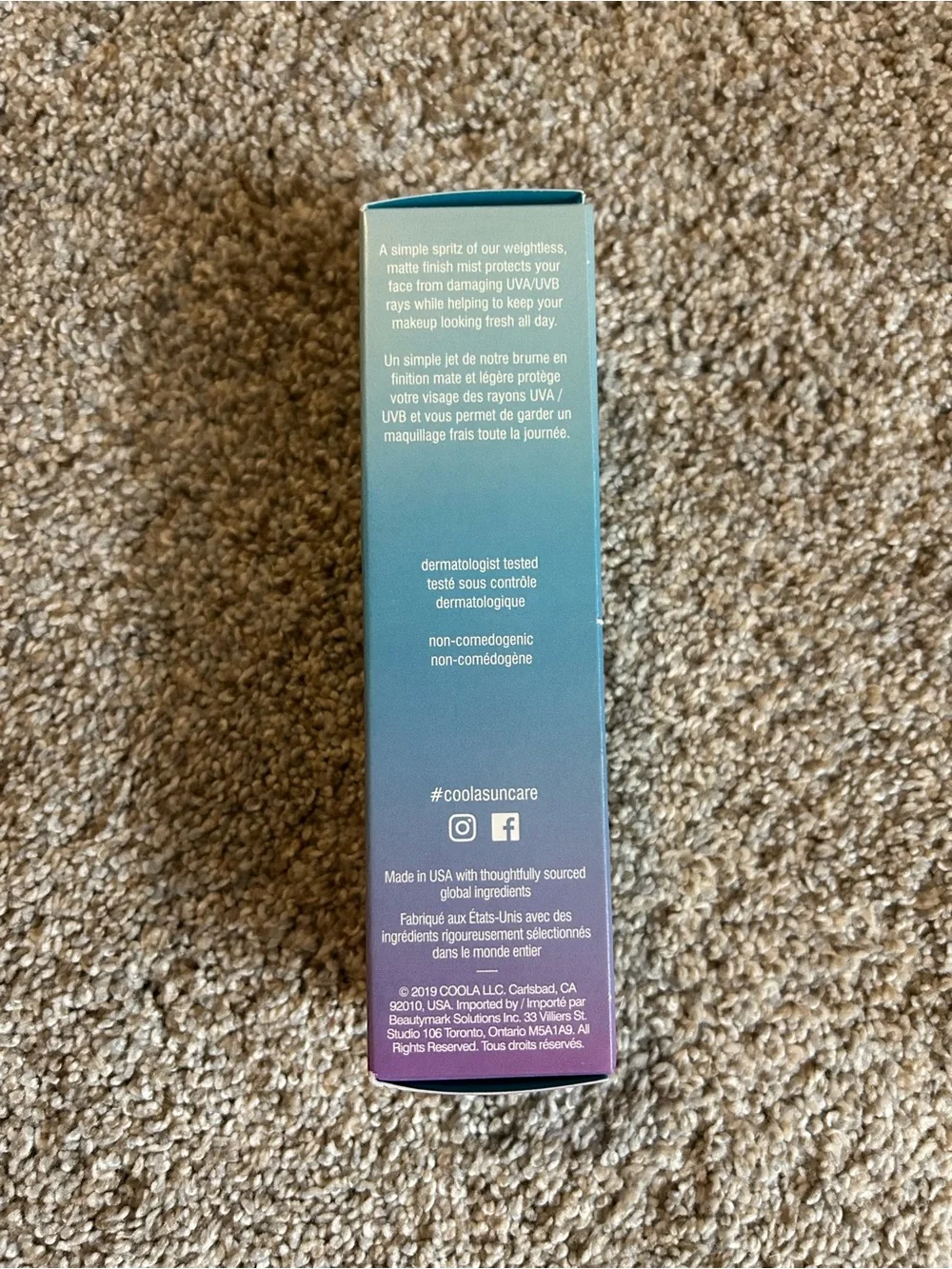 COOLA Makeup Setting Spray SPF 30 - New in box